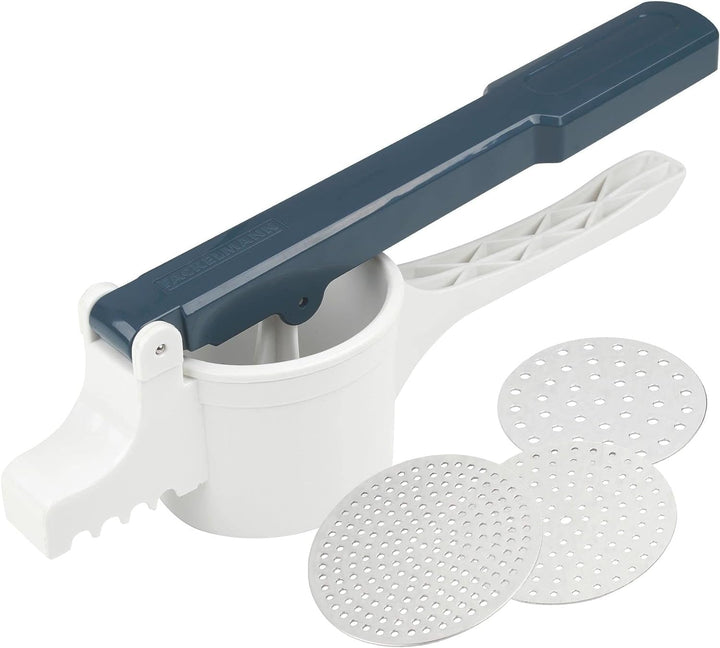 FACKELMANN Spätzlepresse #easyprepare, Kortoffelpresse mit 3 austauschbaren Lochscheiben, Presse mit
