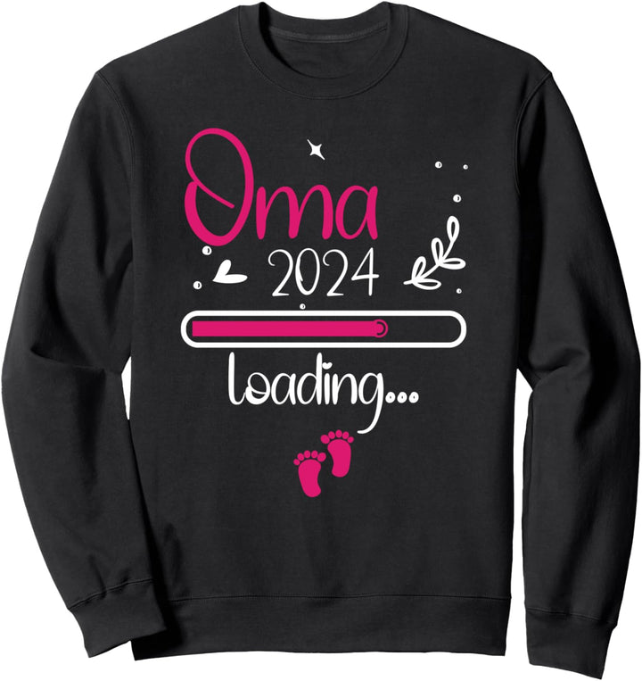 Damen Ich werde Oma 2024 Loading Schwangerschaft Verkündung Sweatshirt