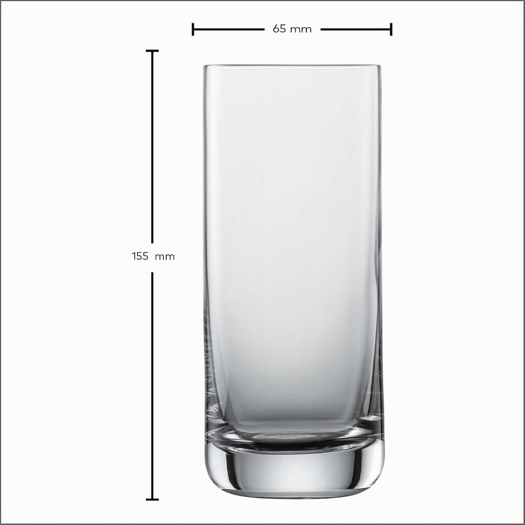 SCHOTT ZWIESEL Longdrinkglas Convention (6er-Set), geradlinige Trinkgläser für Longdrinks, spülmasch
