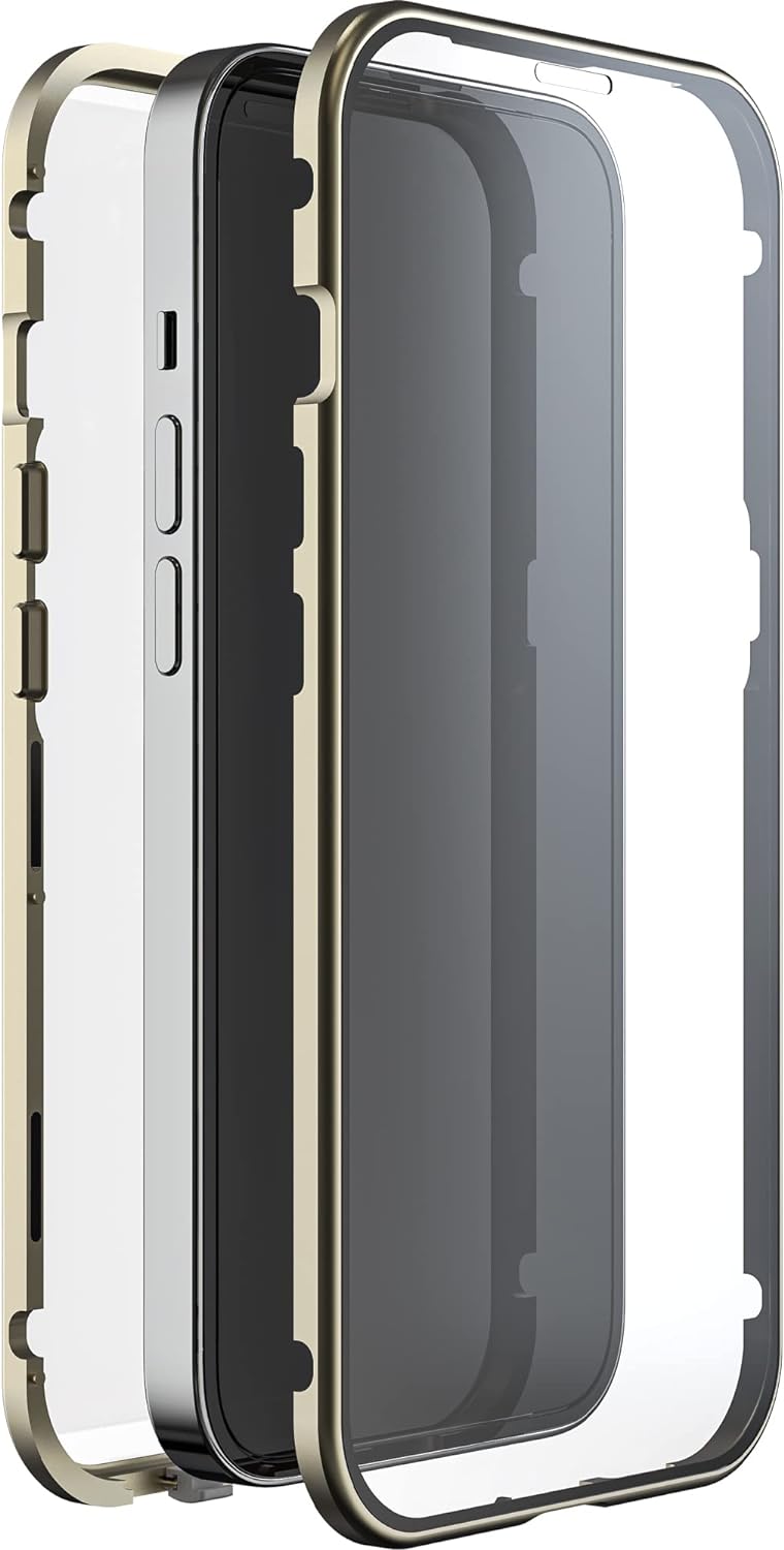 WHITE DIAMONDS - Hülle 360 Grad Glass Case Passend für Apple iPhone 14 Pro I Handyhülle, Durchsichti