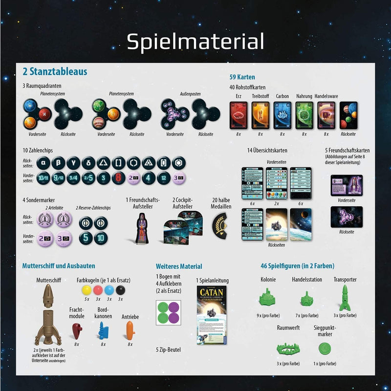 KOSMOS 680466 Catan - Sternenfahrer Ergänzung für 5-6 Personen, Ergänzung zur Catan Sternenfahrer Er