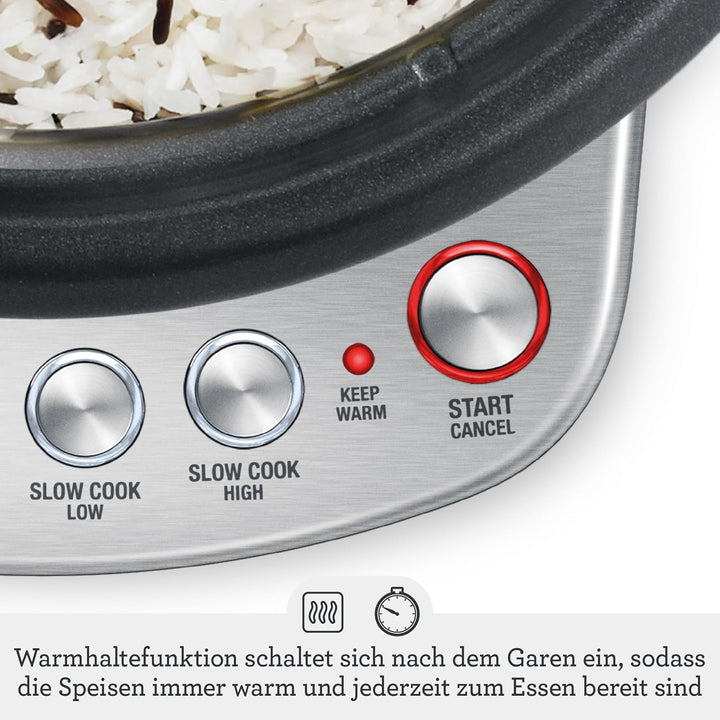 Sage - The Risotto Plus - Multikocher mit Rührfunktion für Risotto - 3,7 L Reiskocher, Dampfgarer, S