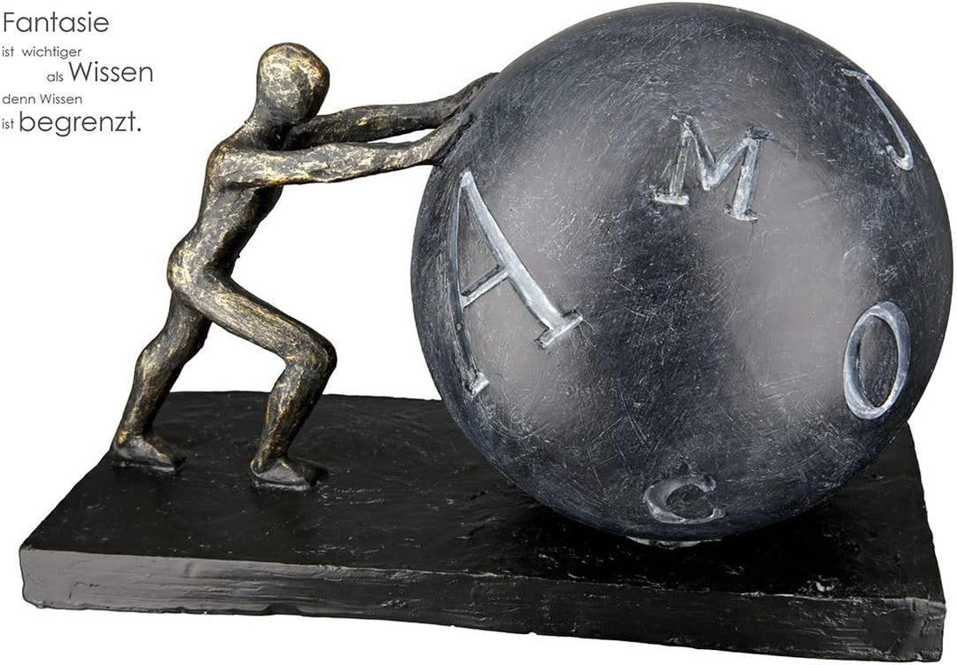 Casablanca modernes Design GILDE Dko Skulptur Buchstaben Ball - Wissen und Fantasie - Kunstharz anth