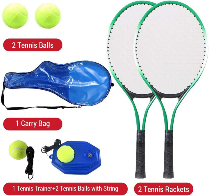 Tennisball für Anfänger Kinder Tennisschläger mit Tennistrainer blu, blu