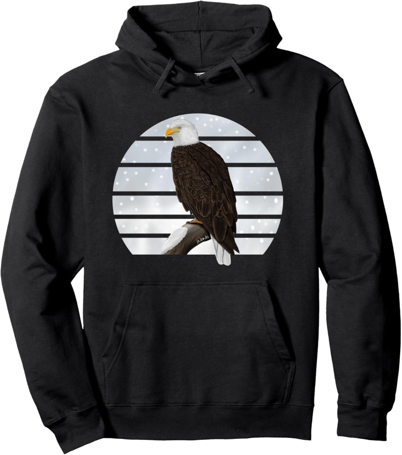 Weisskopfseeadler im Schnee Vogel Ornithologe Biologe Pullover Hoodie