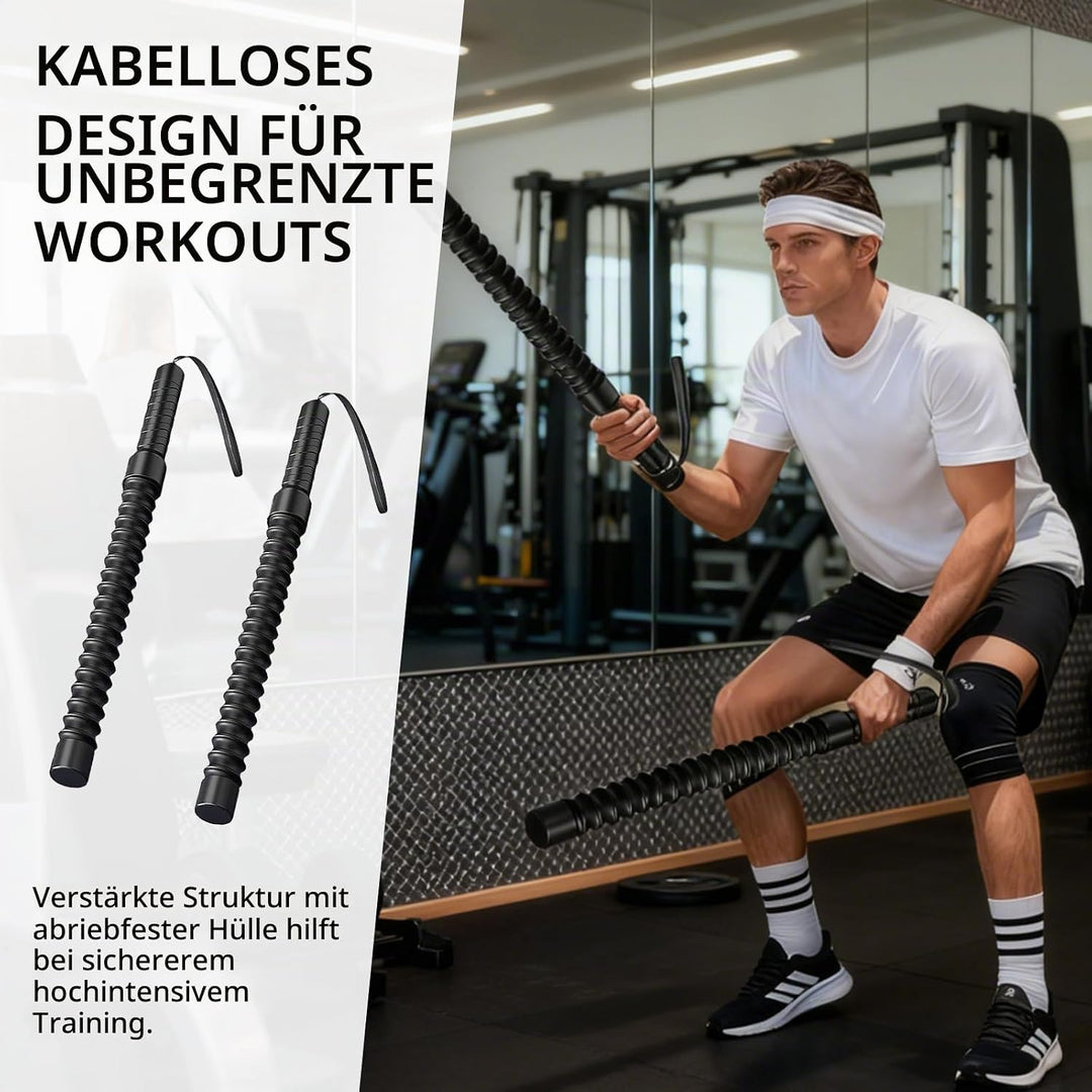 TECKZOON Gewichtetes Battle Rope Ohne Seil, Tragbare Heavy-Duty Training Rope für Home Gym, Intensiv