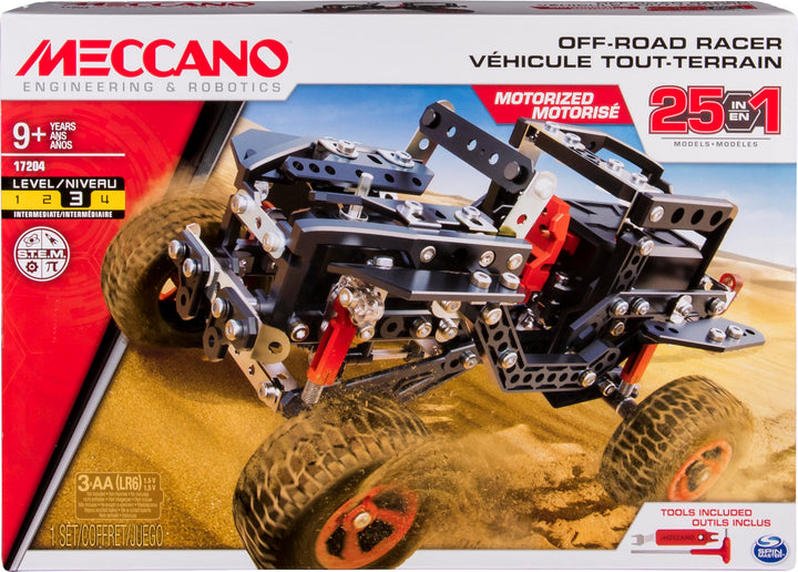 MECCANO 6037616 25 Model Set Geländewagen - Konstruktionsspielzeug - Modellbau - Bauen mit Werkzeug