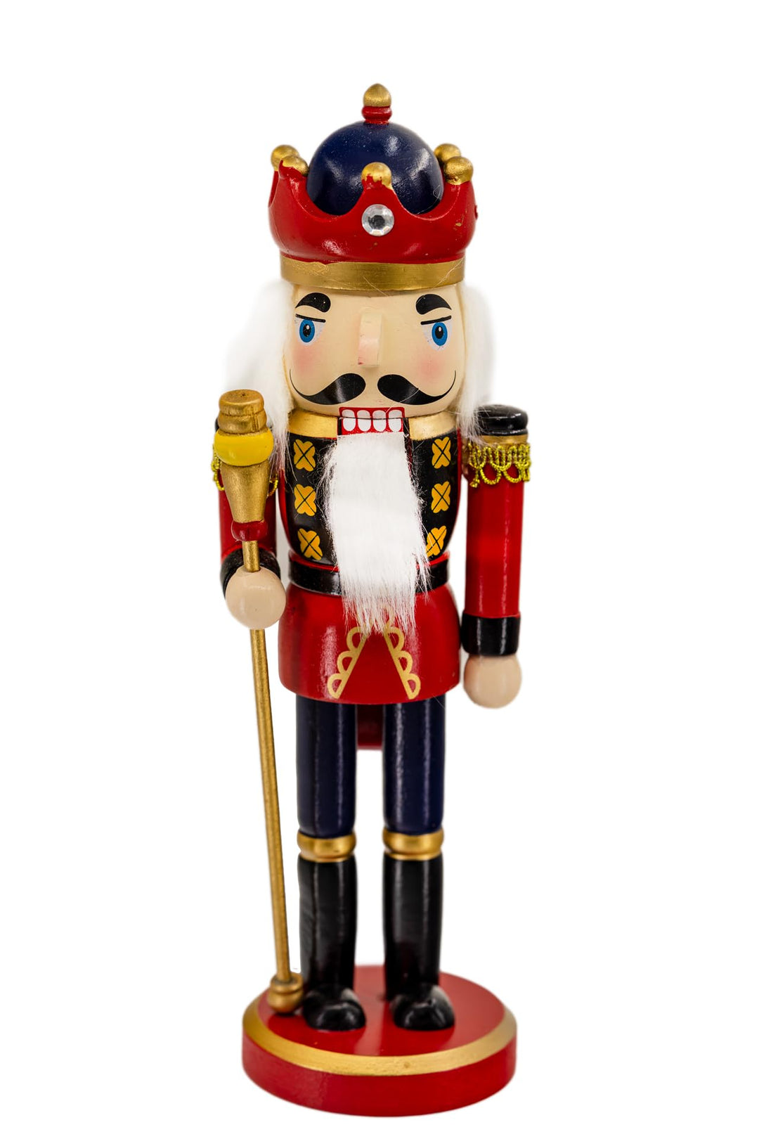 Kaladia Deko Nussknacker Figur König aus Holz – Höhe: 26 cm – traditionelle Weihnachtsnussknacker in