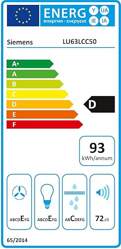 Siemens LU63LCC50 iQ100 Dunstabzugshaube mit Drucktastenschalter, 60 cm