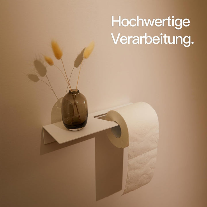 Designfabrik Hamburg Toilettenpapierhalter ohne Bohren | Klopapierhalter zum Kleben | Klorollenhalte