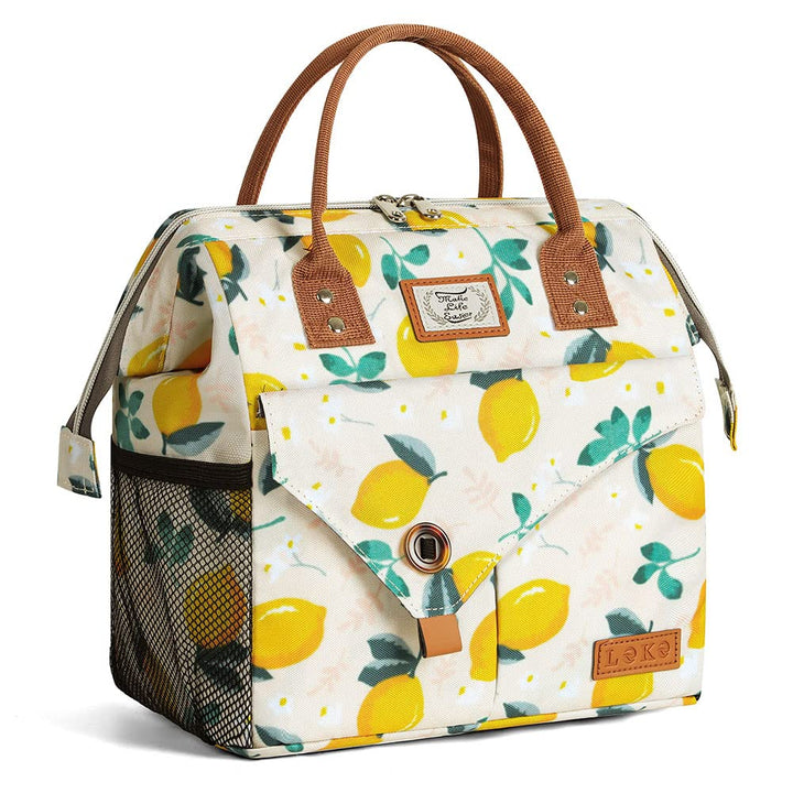 Lekesky Kühltasche Damen Lunchtasche Isolierte für Frauen Auslaufsichere Weit Geöffnete Lunchbox, 11
