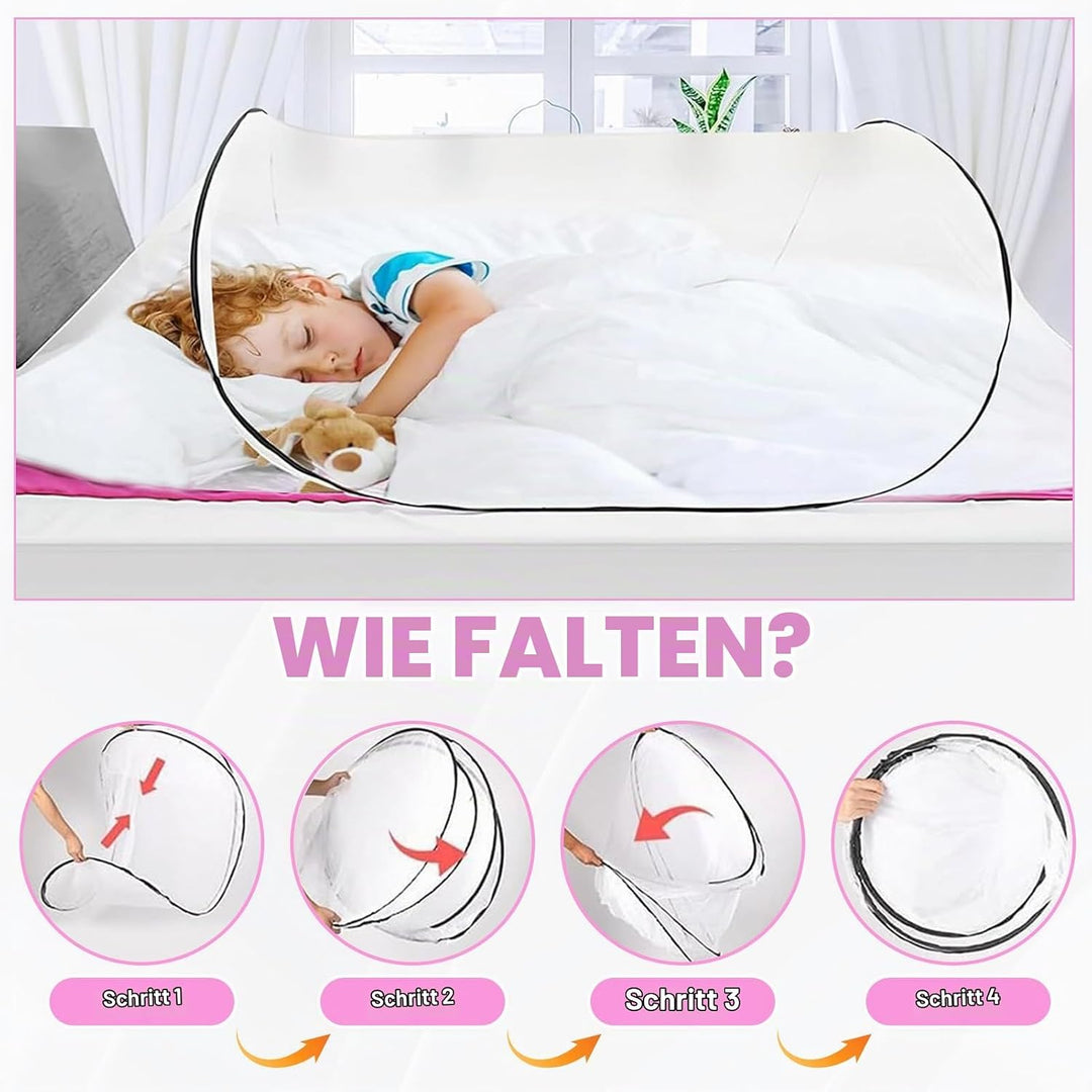 Moskitonetz, Faltbar Moskitonetz Pop-up 200 x 100 x 70 cm, Fliegennetz Bett Geeignet für Campingunte