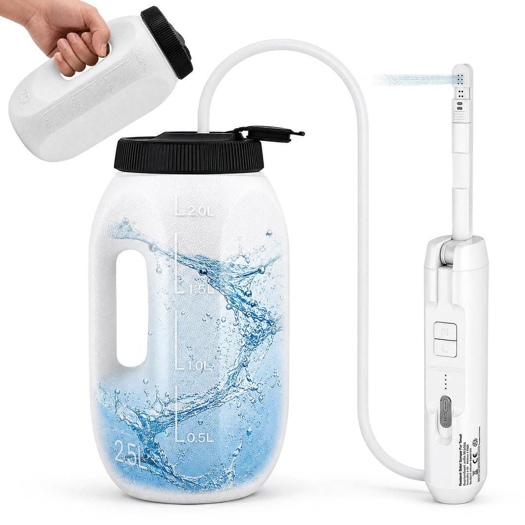 Tragbarer Bidet, 2,5L Elektrische Po Dusche mit 2 Druckstufen, Bidet Po Dusche mit 1600mAh Akku IPX6