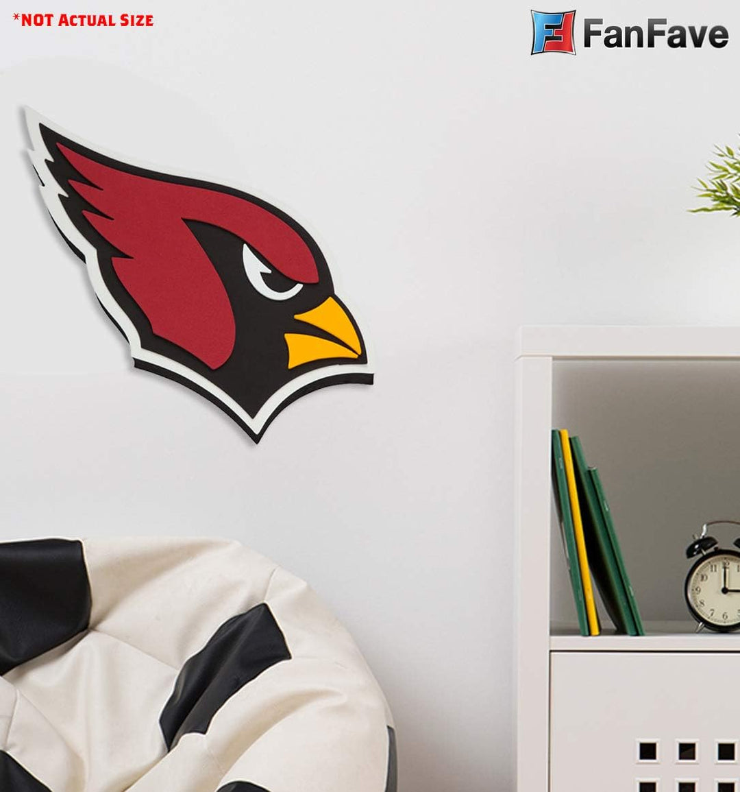 FanFave NFL Arizona Cardinals 3D-Wandschild aus Schaumstoff, Arizona Cardinals