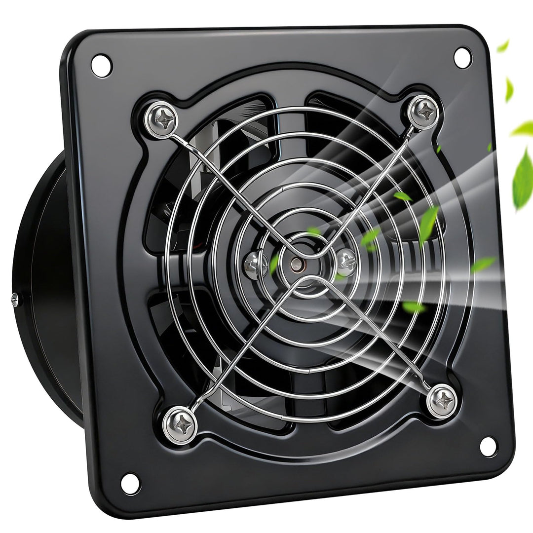 100mm Abluftventilator 140m³/h, badlüfter 100mm mit Rücklaufklappe, Rauchabzug Wandventilator Abluft