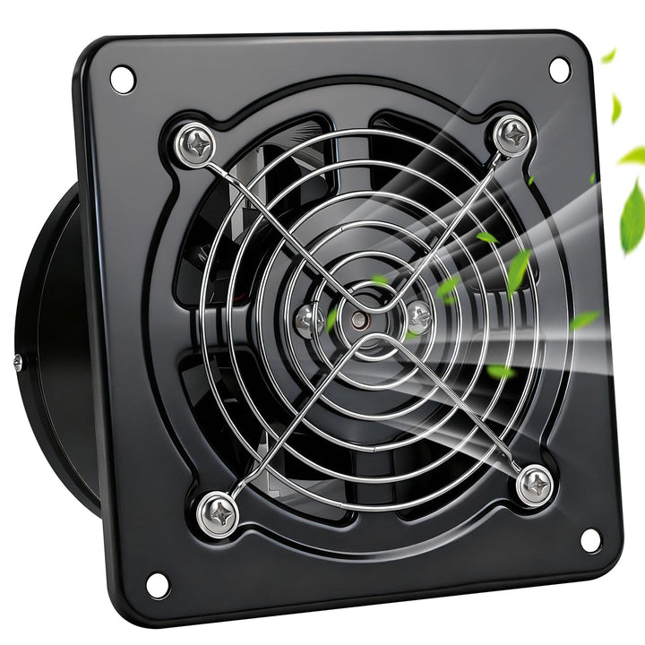 100mm Abluftventilator 140m³/h, badlüfter 100mm mit Rücklaufklappe, Rauchabzug Wandventilator Abluft