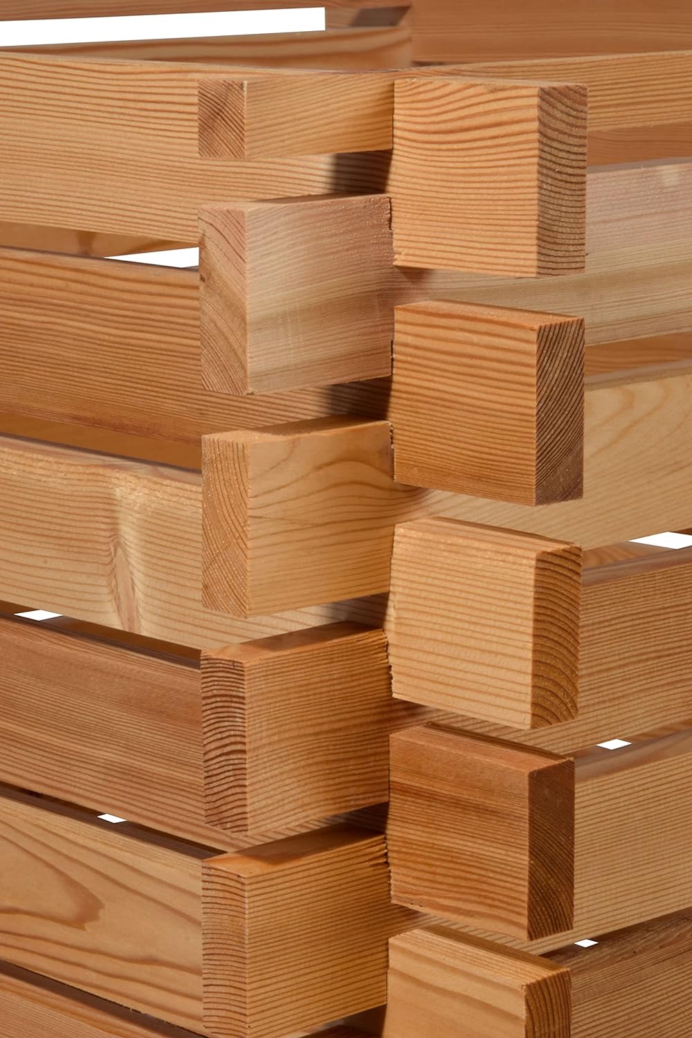 dobar 58630FSCe Quadratischer Holz-Komposter Lärchi - Kompostbehälter mit Stecksystem - witterungsbe