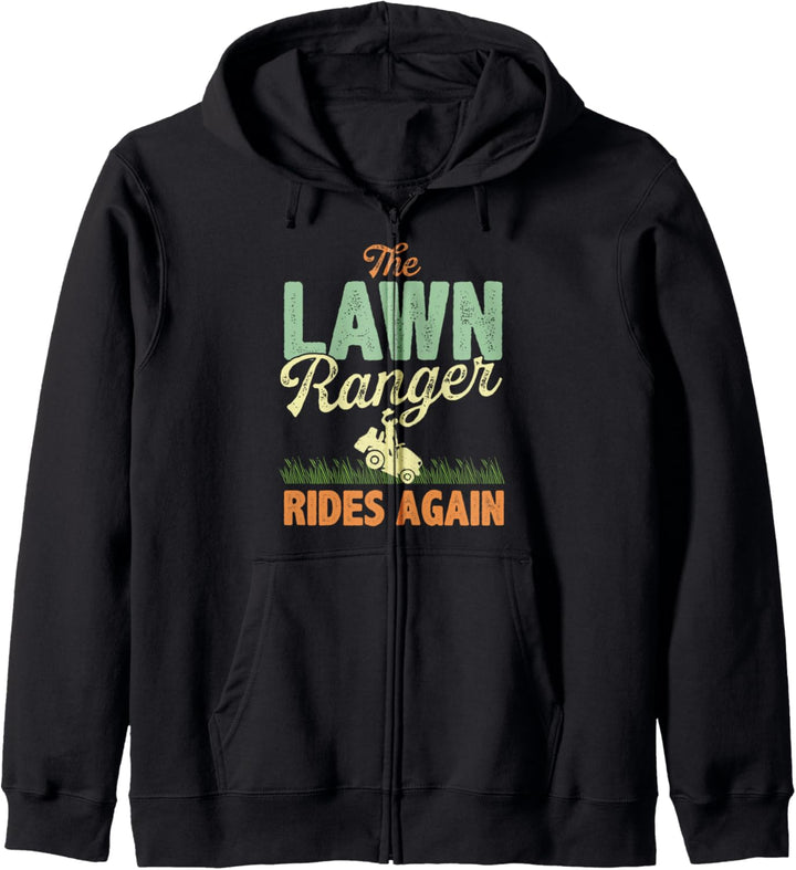 The Lawn Ranger Rides Again Funny Mowing Gardening Mower Kapuzenjacke