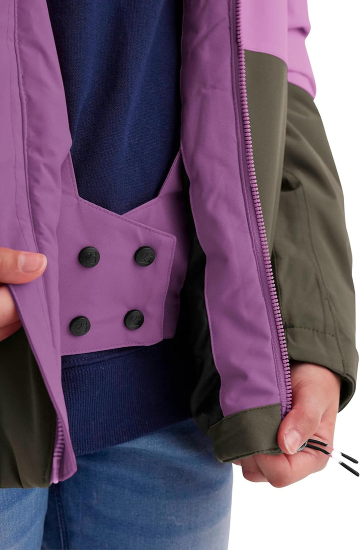 Killtec Mädchen Kow 170 Grls Jckt Funktionsjacke mit Kapuze und Schneefang/Outdoorjacke ist wasserdi