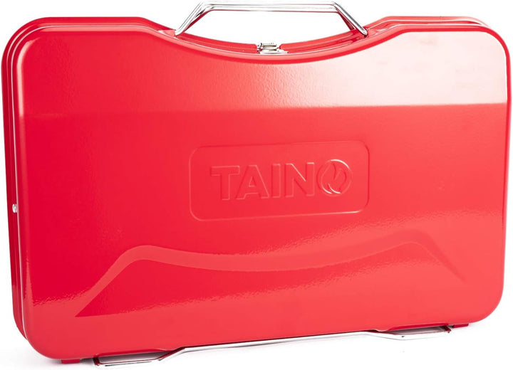 TAINO MOX Holzkohlegrill BBQ Koffergrill Camping-Grill Kohlegrill Retro-Stil klappbar Griller tragba