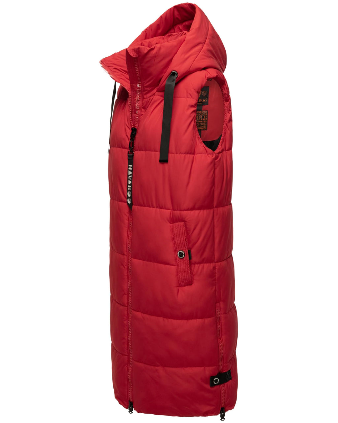 Navahoo Damen ärmellose lange Outdoorweste warme Winterjacke Schnuffelchen XS-3XL XS Salsa Red, XS S