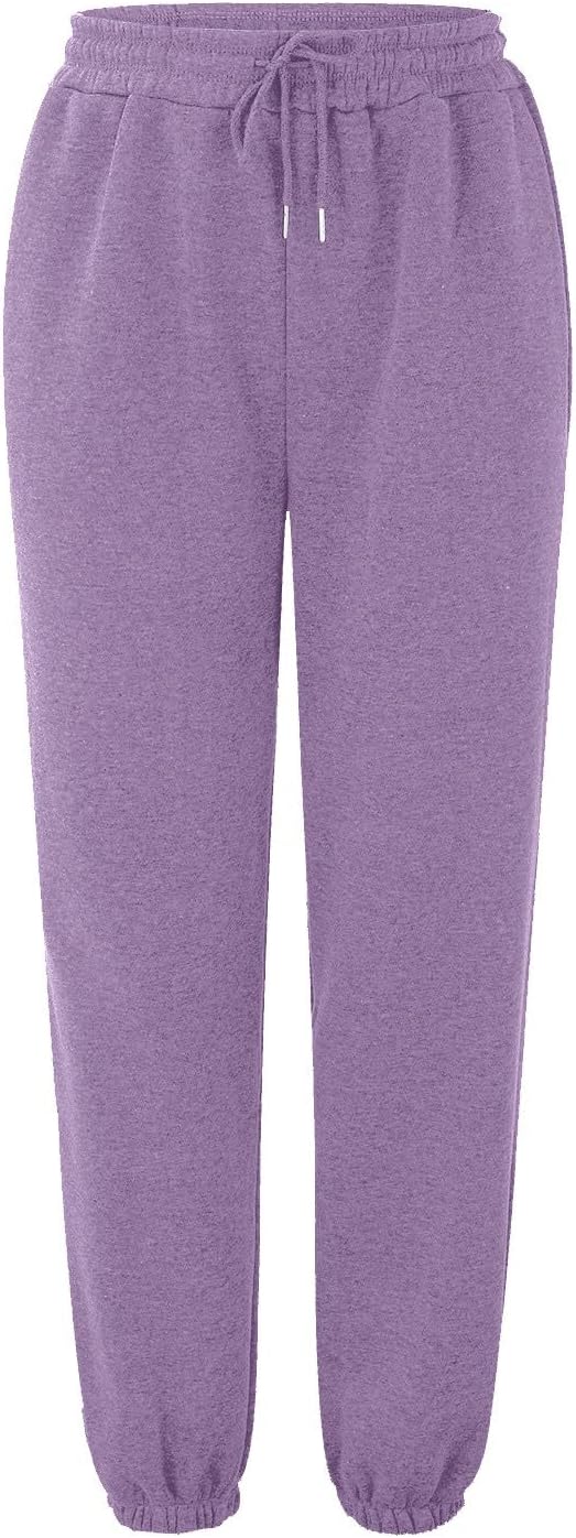 Generisch 2025 Jogginghose Damen Fitness Jogginghose mit Kordelzug Taschen Lässige lockere mit elast
