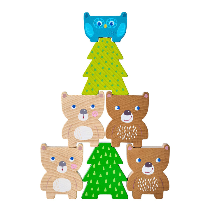 HABA 306705 - Stapelspielzeug Waldfreunde, Steck - & Stapelspiel ab 2 Jahren, Made in Germany