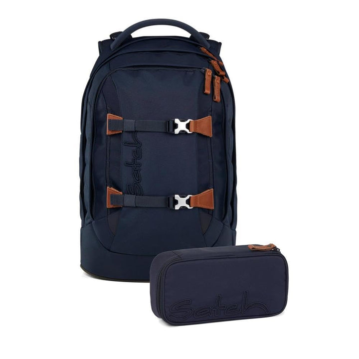 Satch pack Nordic Skandi Edition Schulrucksack Set 2tlg. inkl. Schlamperbox (Nordic Blue), Nordic Bl