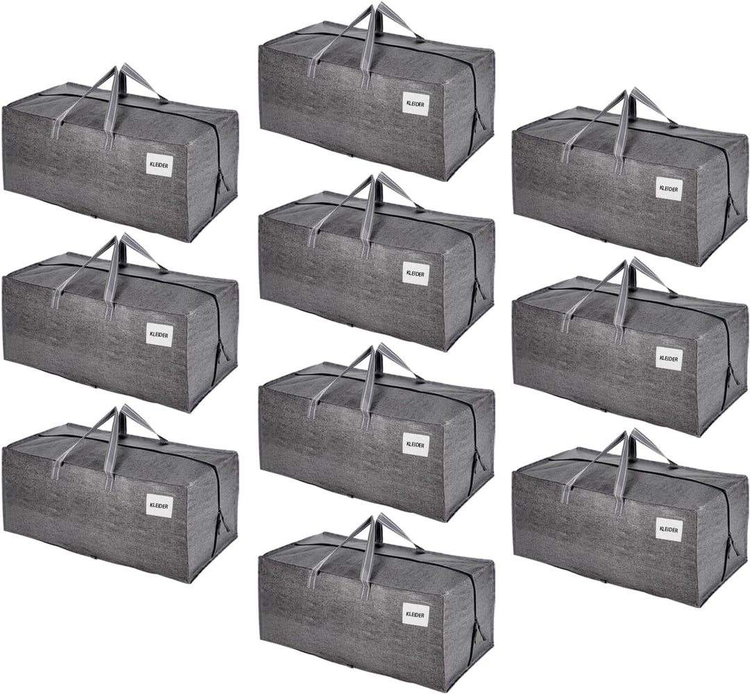 VENO 10-er Pack extra grosse Umzugstaschen mit Rucksackgurten, Umzugshelfer, starke Griffe und Reiss
