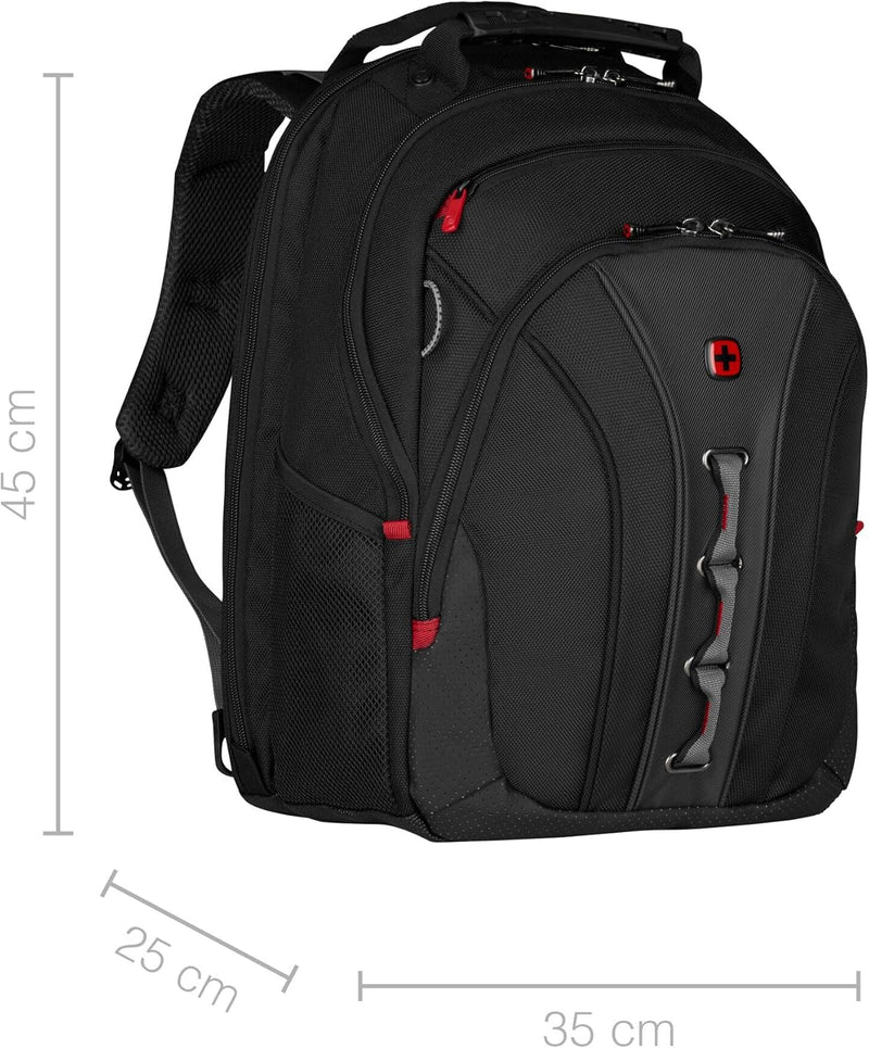 WENGER Legacy Laptop-Rucksack, Notebook bis 16 Zoll, 24 l, Damen Herren, Business Uni Schule Reisen,