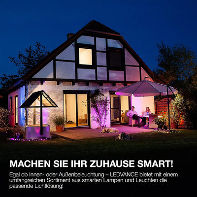 LEDVANCE Smarte LED-Lampe mit WiFi Technologie, Sockel E27, Dimmbar, Lichtfarbe änderbar (2700-6500K