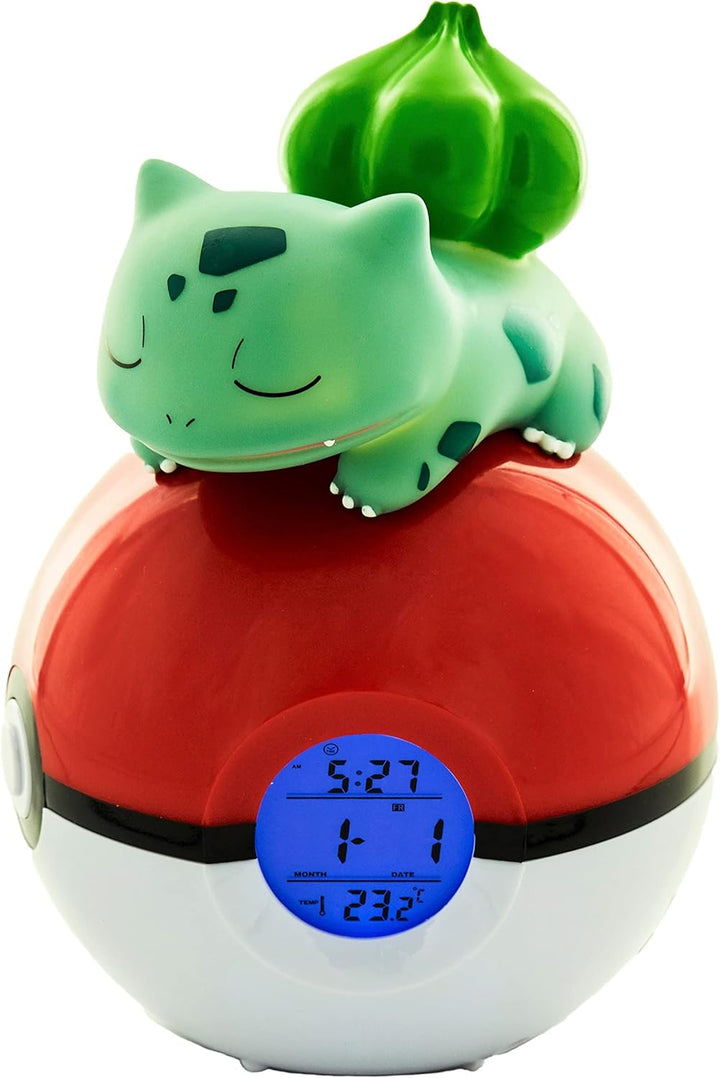 Teknofun - Leuchtender Wecker Pokémon - Bulbizarre Schläft Auf Einem Pokéball - Multifunktions - Gib