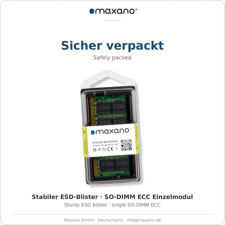 Maxano 16GB RAM kompatibel mit Synology DiskStation DS923+ (PC4-21300 SO-DIMM ECC Arbeitsspeicher) 1