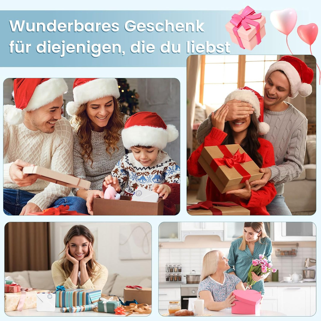 Omezizy Mini Drucker für Smartphone, M02S Mini Sticker Drucker, Bluetooth Thermodrucker, Mini Fotodr