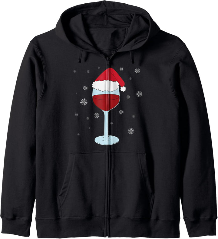 Rotwein mit Weihnachtshaube Weihnachten Geschenke Christmas Kapuzenjacke