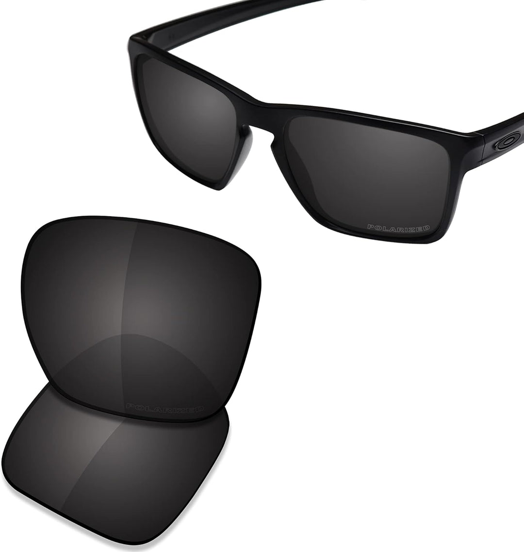 Saucer Premium Ersatzgläser für Oakley Sliver XL OO9341 Sonnenbrillen High Definition - Carbon Black