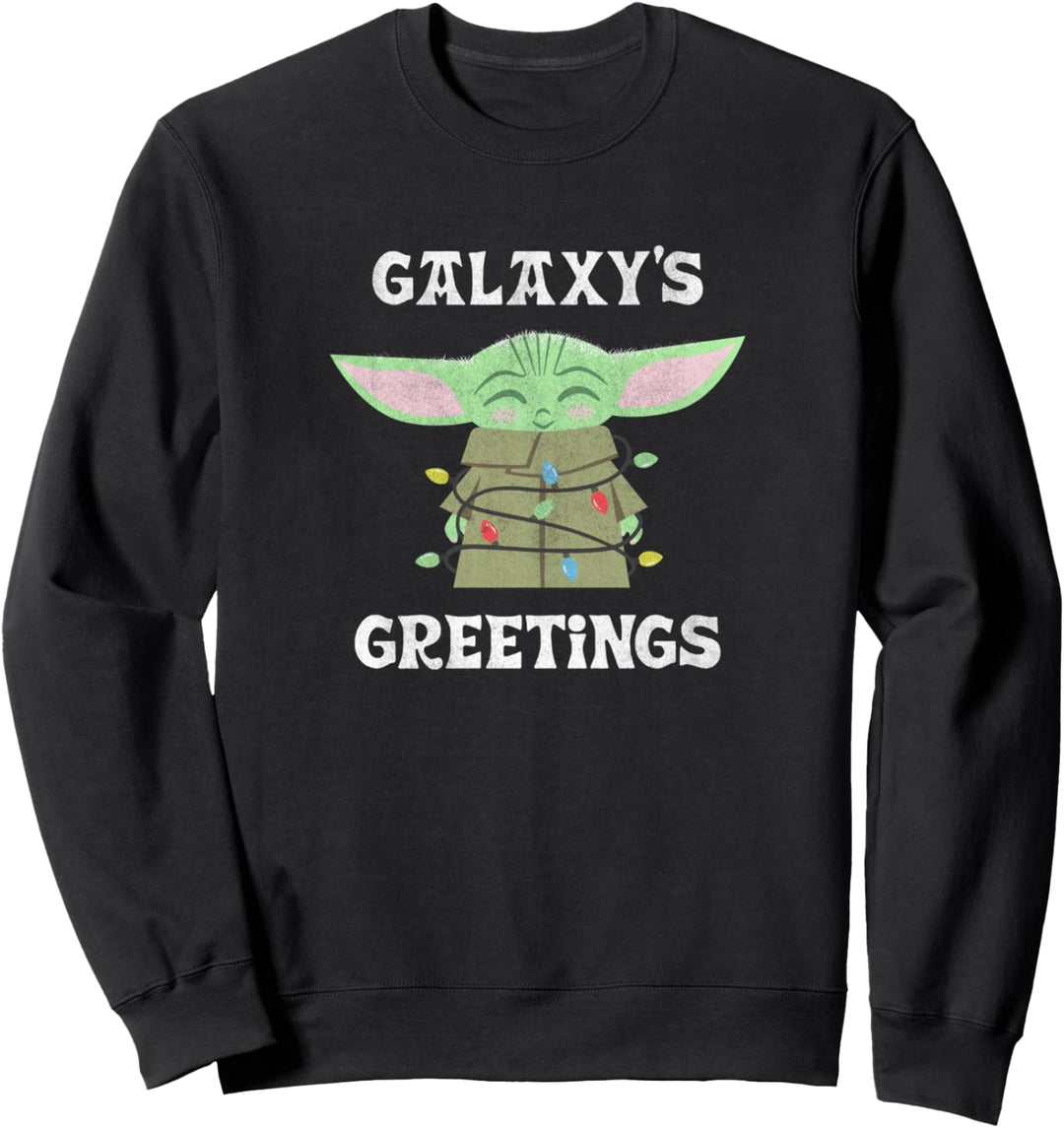Star Wars The Mandalorian Christmas Child Galaxy's Greetings Sweatshirt