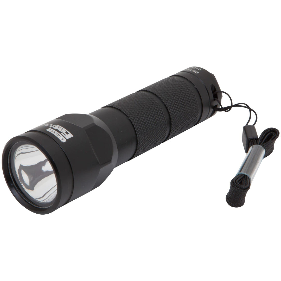 Stanley FatMax Aluminium-Stablampe (3 AAA-Batterien, 120 lm, mit Handschlaufe, aus Aluminium, bruchs