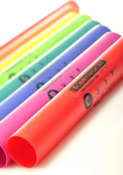 FUZEAU - 3460 – Diatonische Alt-Boomwhacker-Röhren – aus feinem Kunststoff von 30 cm bis 63 cm – 8 N