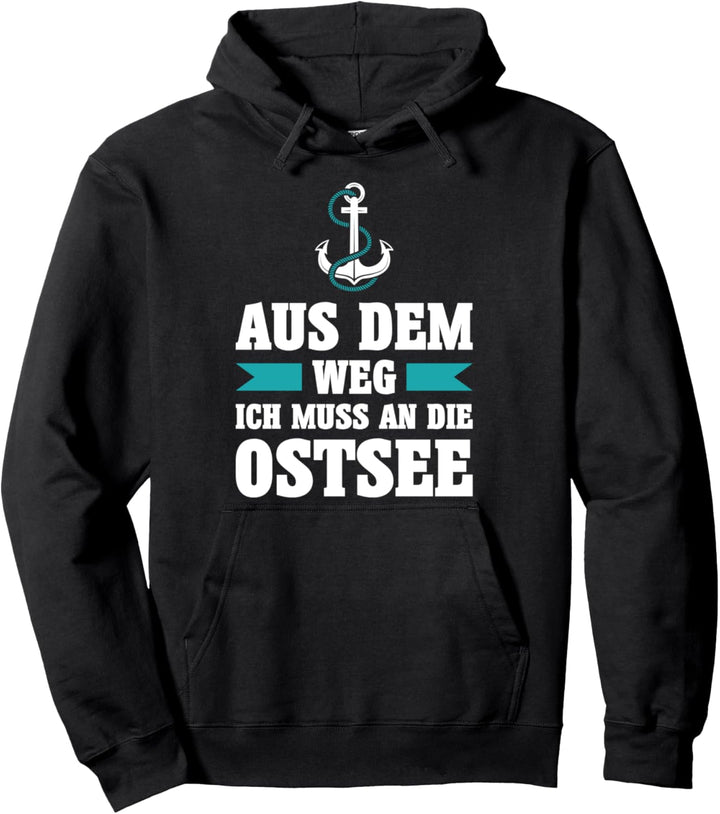 Ostsee Meer Urlaub Norden Anker Möwe Insel Küste Strand Pullover Hoodie