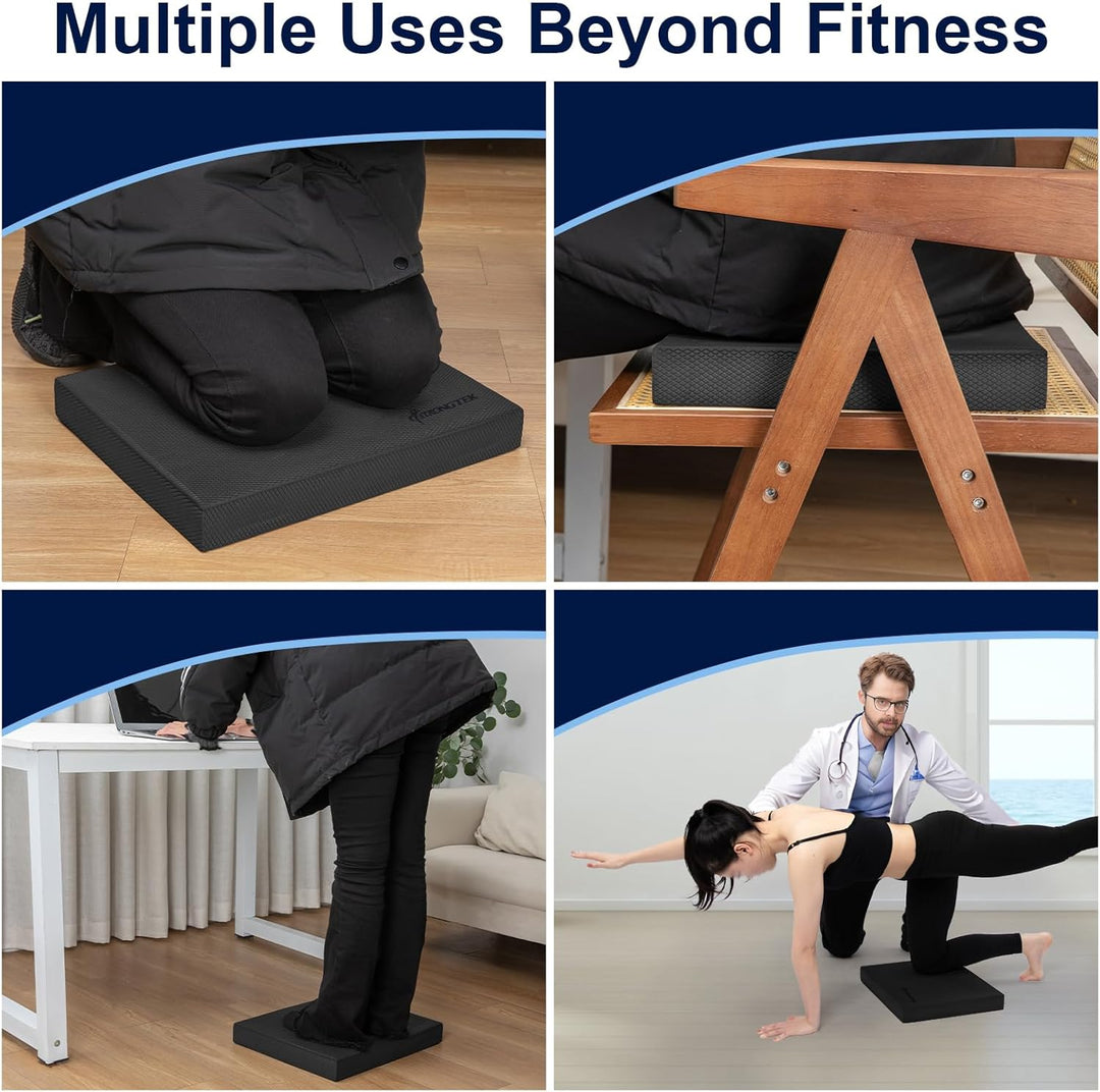 StrongTek Professionelle Schaum-Balance-Matte – 40 x 33 x 5 cm, hochdichter rutschfester TPE-Schaum,