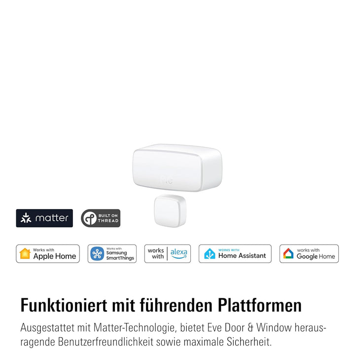 Eve Door &amp; Window (Matter) – Smarter Kontaktsensor für Türen &amp; Fenster, Haussicherheit, Aktivierung