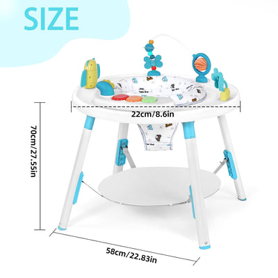 UBRAVOO Baby-Aktivitätszentrum, 3-in-1 Baby Lauflernhilfe mit abnehmbaren Spielzeugen und 360° Drehb