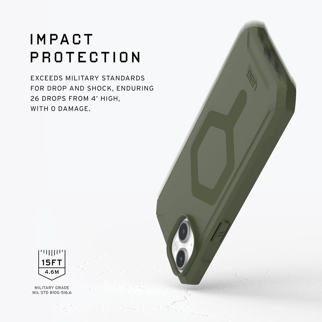URBAN ARMOR GEAR Essential MS Case kompatibel mit Apple iPhone 15 Plus Hülle [50% recyceltes Materia