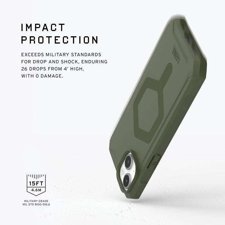 URBAN ARMOR GEAR Essential MS Case kompatibel mit Apple iPhone 15 Plus Hülle [50% recyceltes Materia