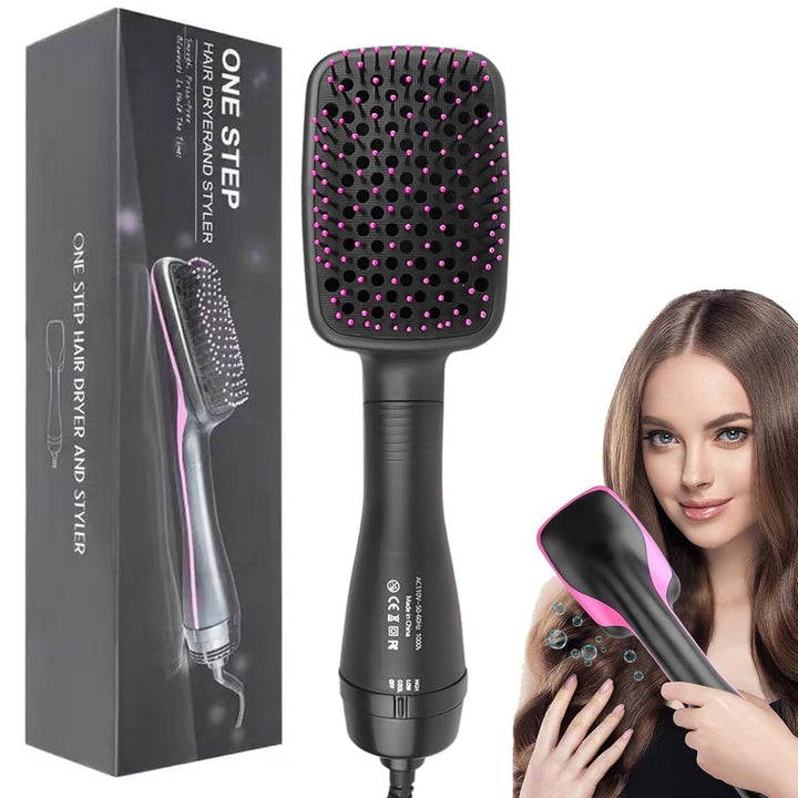 Haartrocknerbürste, 3 in 1 Negativ-Ionen-Haartrockner Heissluftbürste Haarstyling-Werkzeug, Glätteis