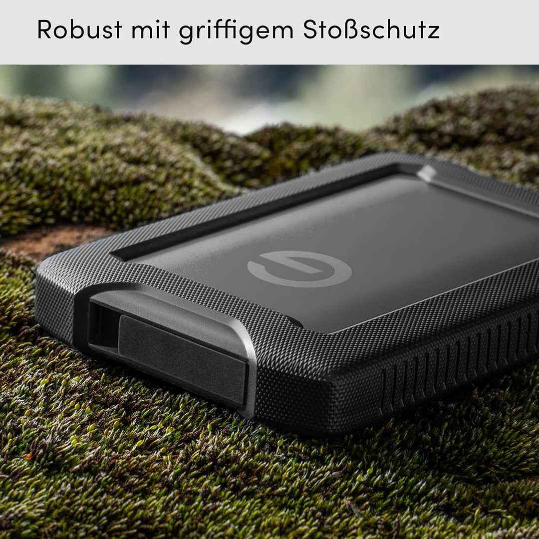 SanDisk PROFESSIONAL G-Drive ArmorATD 5 TB (Mobile Festplatte, All-Terrain Festplatte, USB-C-fähig,