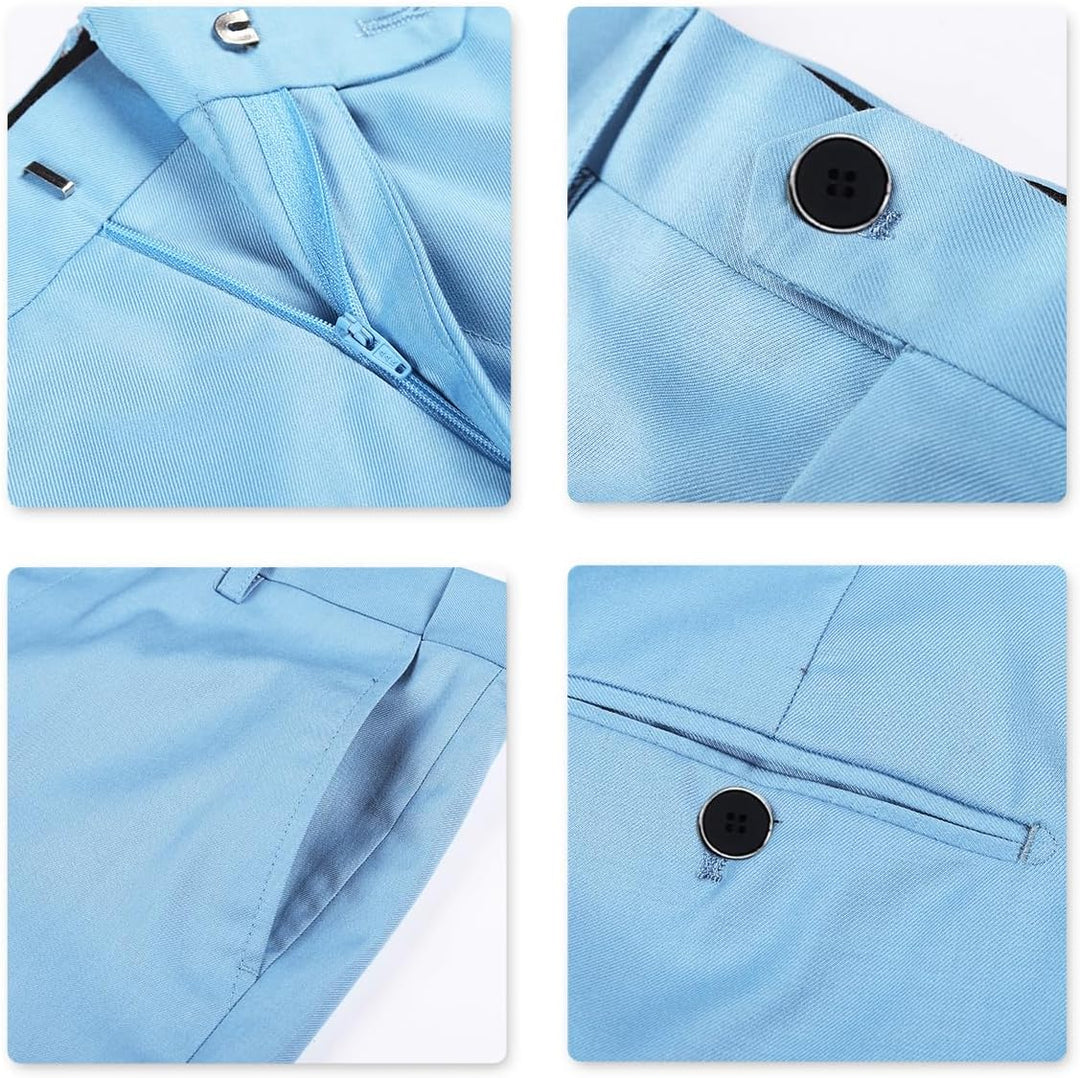 Allthemen Anzug Herren Slim Fit 3 Teilig Anzüge Modern Herrenanzug 3-Teilig Sakko Hose Weste für Bus