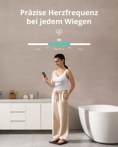 eufy Personenwaage, Smart Scale P2 Pro, Digitale Körperfettwaage WLAN/Bluetooth, 16 Messwerte inkl.