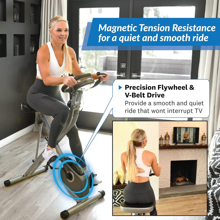 EXERPEUTIC Klappbarer Heimtrainer mit Magnetbremssystem &